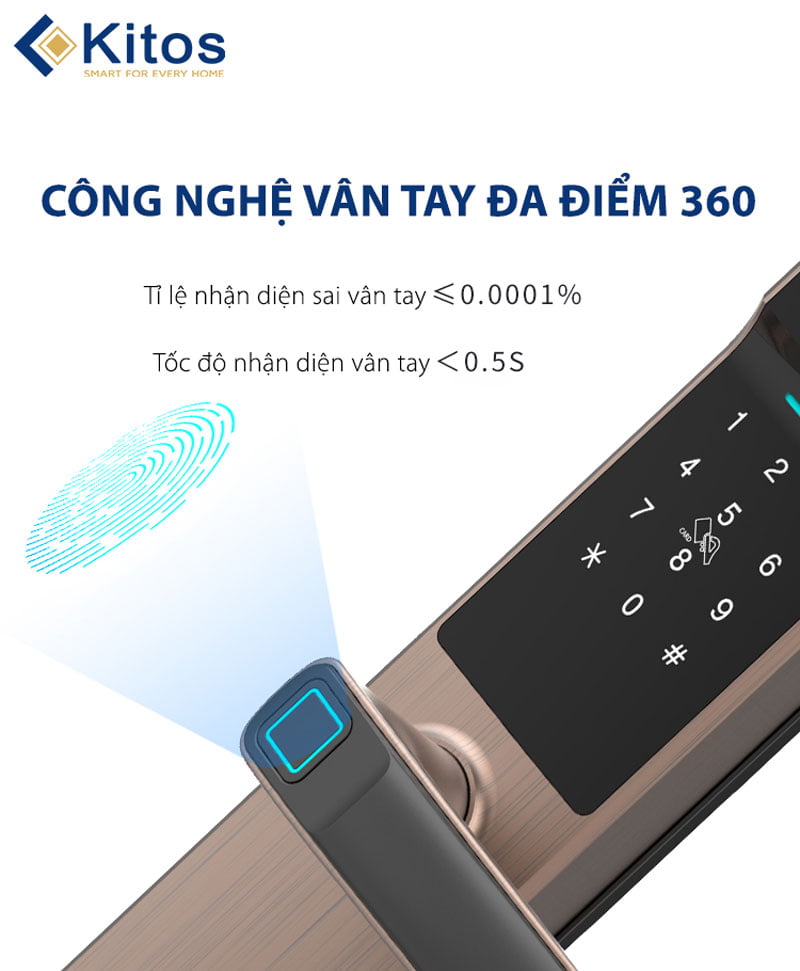 Khóa cửa vân tay Kitos KT-G300