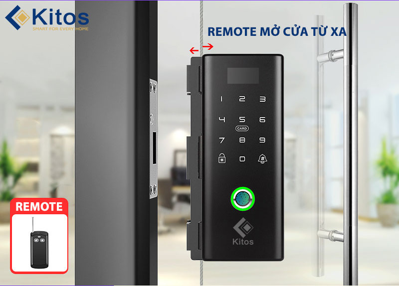 Khóa vân tay cửa kính Kitos KT-GL80 Plus