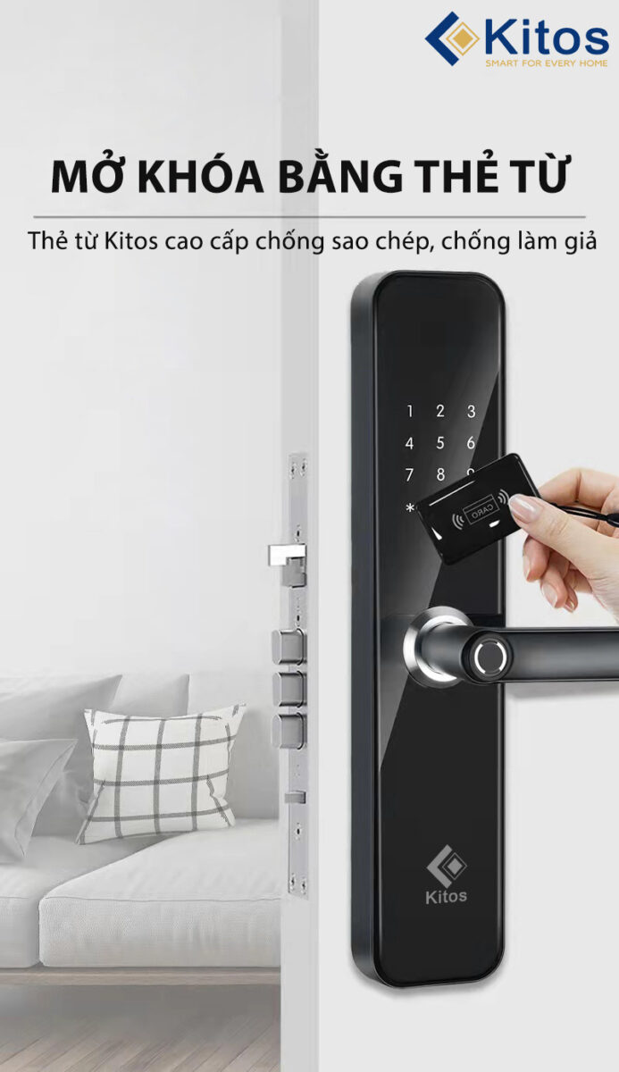 Khóa vân tay thẻ từ Kitos KT-V3